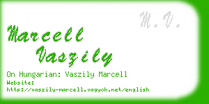 marcell vaszily business card